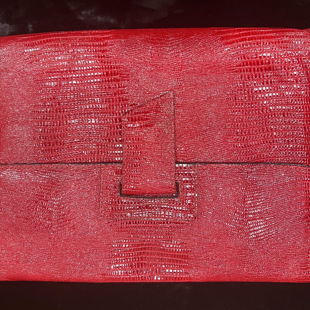 Python Embossed Vintage Clutch - image 1